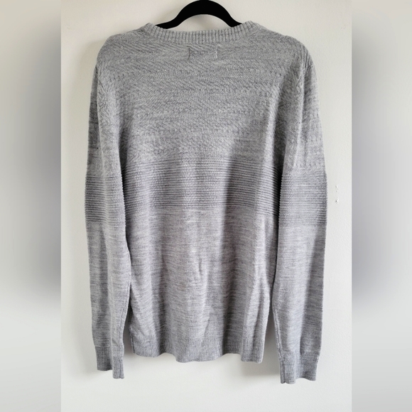 Kangol Mens Pullover Sweater - gray acrylic/wool- Large - Picture 3 of 5